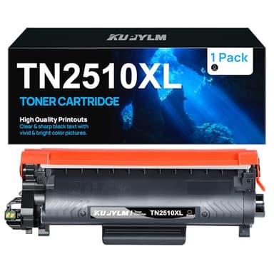 KUPYLM TN2510XL TN2510 Toner Compatibili per Brother TN 2510 TN2510XL TN-2510 per MFC-L2800DW MFC-L2827DW HL-L2400DWE MFC-L2835DW HL-L2445DW MFC-L2860DWE DCP-L2620DW DCP-L2665DW DCP-L2660DW (1 Nero)
