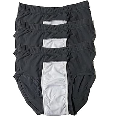 Confezione da 3 slip da uomo per incontinenza incontinenza regolare assorbenza riutilizzabile lavabile pantaloni incontinenza urinaria (Grigio, XL)