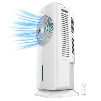 Cecotec - Climatizzatore evaporativo a torre EnergySilence 3500 Cool Compact Smart, 65W, deposito 3.5L, 3 Velocità, Timer fino a 12 ore, 2 modalità, oscillazione a 70º