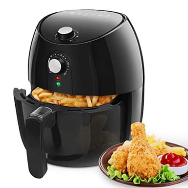 Aigostar Hayden 30PYC - Friggitrice ad aria elettrica, 1500 W, 3,5 litri, cestino per friggere antiaderente, funzione di spegnimento automatico, senza olio, facile da pulire, BPA Free.