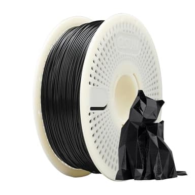 eSUN PLA+ Kit di filamento di ricarica e bobina, PLA Plus senza bobina di ricarica da 1,75 mm e filamento rimovibile eSpool+, 1 kg (2,2 libbre) per stampanti 3D, Nero