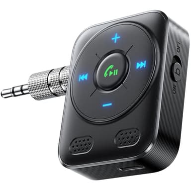 2025 JOYROOM Bluetooth 5.4 Auto, Ricevitore Bluetooth Aux 【Basso E Hifi Stereo】 Vivavoce Bluetooth Per Auto con Indicatore LED, Bluetooth Auto Aux per Auto con 16 Ore di Riproduzione
