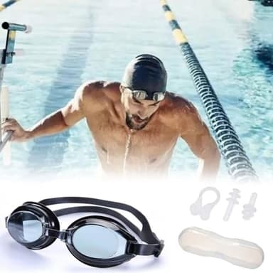Occhiali Da Nuoto,Occhialini Nuoto,Occhialini Nuoto Anti-Appannamento Adulto,Anti-Leak Occhialini Piscina,Occhiali Da Nuoto Da Agonistico Anti-Perdita,Nuoto Naso Chiuso,Tappi Per Le Orecchie Da Nuoto
