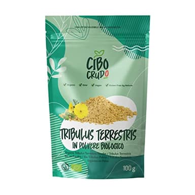 Tribulus Terrestris in Polvere Biologico - 100g. Contiene Saponine e Flavonoidi con Proprietà Antiossidanti e Anti-Infiammatorie. Contiene Anche Alcaloidi Vitamina C e Aminoacidi.