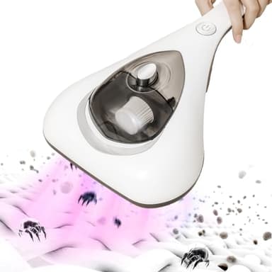 Probuk Aspirapolvere Anti-acaro da 10 Kpa con luce UV-C, Filtro HEPA lavabile e Contenitore di Polvere da 200 ml, per Materassi Rimuove il 99,99% Batteri Allergici, Allergeni, Cimici