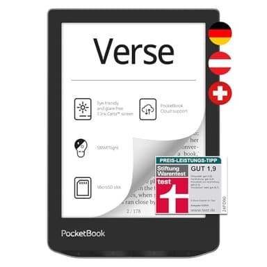 Pocketbook Verse Mist Grey 8 GB Lettore eBook 6" E-Ink Touch WiFi & Cloud MicroSD
