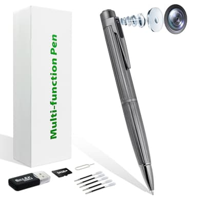 OTADUG Telecamera spia penna, 64 GB Penna fotografica nascosta, telecamera nascosta 1080P con monitoraggio del movimento, registrazione video e audio