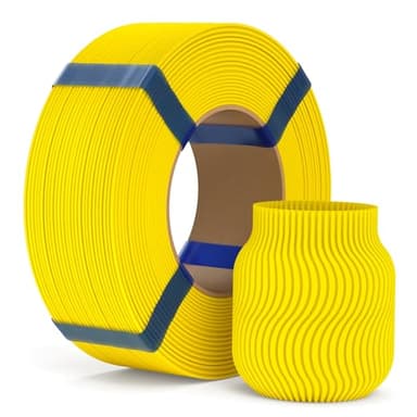 ELEGOO Filamento PLA Basic Di Ricarica 1,75 mm Giallo 1 kg, PLA Refill Per Stampante 3D Senza Bobina, Precisione +/- 0,02 mm, Compatibile Con Bobina Riutilizzabile