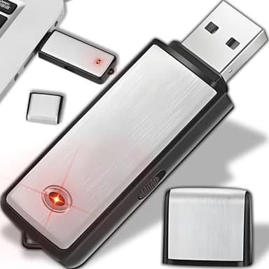 Retoo Registratore digitale professionale USB con 8 GB di memoria e registrazione silenziosa per presentazioni, interviste, riunioni, registratore vocale con batteria da 16 ore