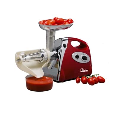 ARDES - AR7450R Tritacarne e Passapomodoro Elettrico Professionale Macchina Macina Carne Elettrica in Acciaio Tritacarne Elettrico con Motore Funzione Reverse Trita Pomodori e Carne