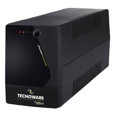 Tecnoware Power Systems - UPS ERA PLUS 2000, Protezione Blackout per PC, Modem, Videosorveglianza, Stabilizzatore AVR, USB, Autonomia 40min PC - 120min Modem/Router, Uscite Schuko