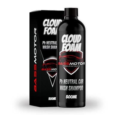 Bass Motor Shampoo per lavaggio auto Ph Neutro Schiuma per lavaggio auto con cera per lucidatura esterna Facile sapone per lavaggio domestico - Cloud Foam500 ml