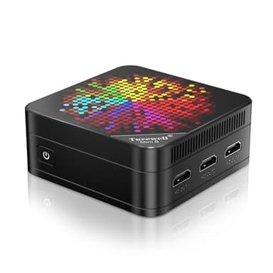 TUREWELL HSI N95 Mini PC, Mini PC Desktop con Alder Lake-N95 (fino a 3,4 GHz) 8G DDR5 RAM 256GB SSD, WIFI5, 3 HD 2.1/BT 5.0/1000M Standard RJ-45, visualizzazione su 3 schermi
