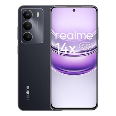 realme 14x 5G Smartphone,Processore Dimensity 6300 5G,Fotocamera AI da 50 MP,120Hz 6.67" HD+ Display,8GB+256GB Telefono,Batteria da 5000 mAh,Dual SIM Android 14,NFC IP64,Senza Adattatore,Nero