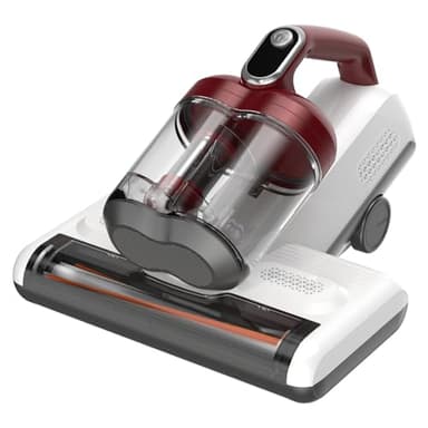 FEVORCS Aspiratore per materassi con luce UV, aspiratore materasso con doppio rullo, potenza di aspirazione superiore 500 W, doppio contenitore di polvere da 600 ml
