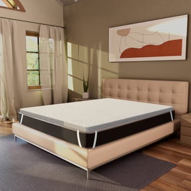 miasuite i sogni italiani - Topper 160x190cm, Topper Memory Matrimoniale, Correttore alto 7 cm - 7 zone differenziate, Rivestimento Sfoderabile, Dispositivo Medico, 100% Made in Italy, Topper One