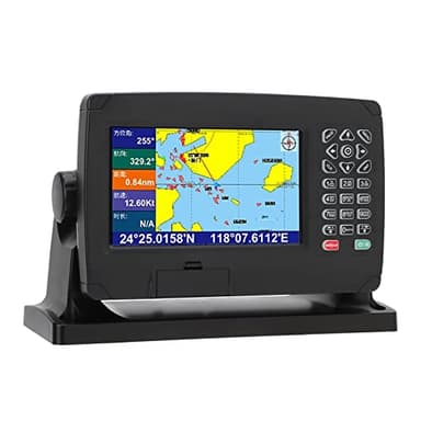 Weikeya Navigatore GPS Marino, 50000 waypoint a Doppia Mappa GPS Plotter cartografico con GNSS per Barca,Pezzi di ricambio per barche,yacht