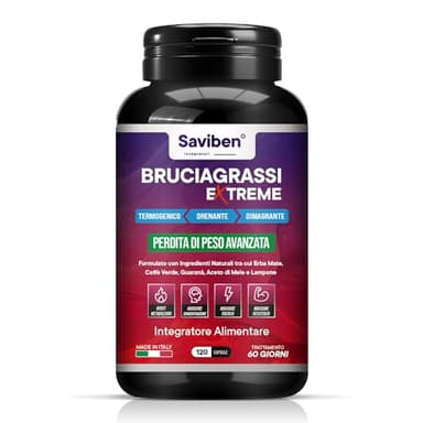 FORMULA AVANZATA Brucia Grassi Potenti Veloci Integratore Termogenico Drenante Forte Dimagrante per Addominali e Pancia Piatta | Pillole Dimagranti Veloci e Efficaci | Uomo Donna 120cps