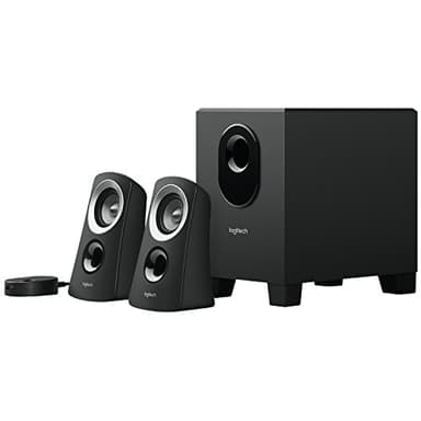 Logitech Z313 2.1 Sistema di Altoparlanti Multimediali con Subwoofer, Audio Full Range, 50 Watt, Bassi Potenti, Ingressi Audio e 3,5 mm, ‎Presa EU/IT, PC/PS4/Xbox/TV/Smartphone/Tablet