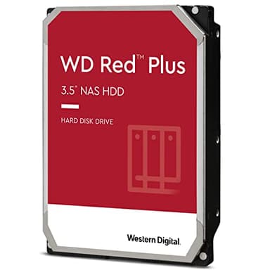 WD Red Plus 6TB per NAS Hard Disk interno da 3.5”, 5400 RPM Class, SATA 6 GB/s, CMR, Cache da 256 MB, Garanzia 3 anni