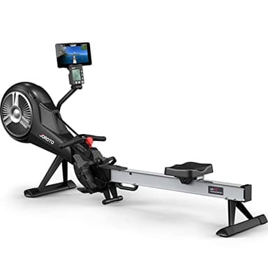 JOROTO Vogatore per la Casa, Vogatore Magnetico Bluetooth, Vogatore per Palestra Domestica e cardio Training, Monitor LCD, Dimensione Massima utente Fino a 210cm, Capacità di Carico Massima 160KG