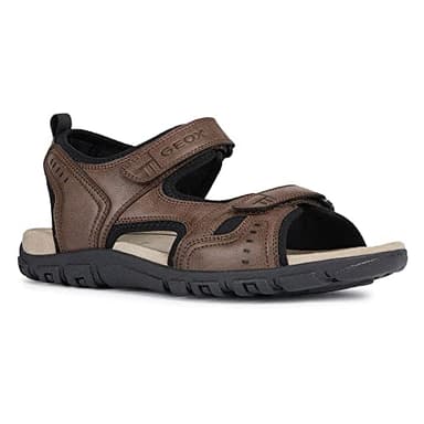 Geox U Sandal Strada A, Sandali Punta Aperta Uomo, Marrone Coffee C6009, 42 EU