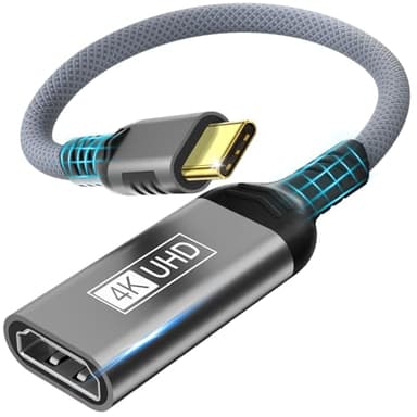 Adattatore USB C HDMI,adattatore 4K USB Type-C Thunderbolt 3/4 a HDMI compatibile con iPhone 15/15Plus/15Pro/15ProMax,MacBook Pro/Air,iPad Pro/Air,Samsung Galaxy S/Note,XPS,SurfacePro,Pixelbook Grigio