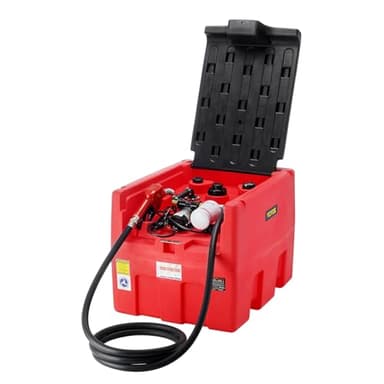 VEVOR Serbatoio Benzina Diesel Portatile 182L, Serbatoio Rifornimento Carburante, Pompa di Trasferimento 12V, 40 L/Min, Tubo Flessibile 4 m, Pistola per Rifornimento per Veicoli Settore Agricolo