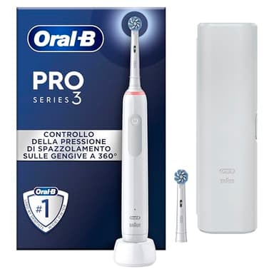 Oral-B PRO 3 3500 Cepillo de Dientes Eléctrico Blanco con Estuche