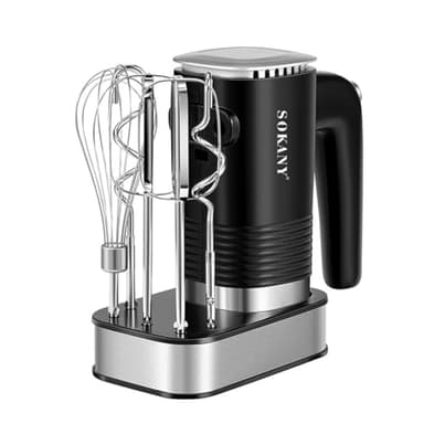 SOKANY SK-02001 3IN1 800 W frusta manuale in acciaio inox, 5 velocità con pulsante di uscita, frusta manuale con 2 ganci e 2 fruste