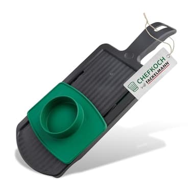 Chefkoch Affettaverdure con supporto per avanzi e lame in acciaio inox extra affilate - Perfetto per patate, carote e altro - Regolabile da 1 a 6 mm