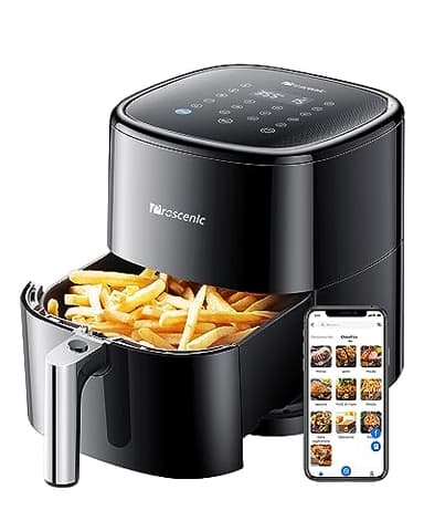 Proscenic T22 Friggitrice ad Aria, 5L Air Fryer Controllo con App & Alexa e Display LED Toccabile,11 Programmi Preimpostati，Rumore Basso，Senza BPA e PFOA per Patatine Fritte/Pizza