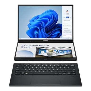 Asus Zenbook Duo UX8406CA#B0DPG2GRZK, Notebook con doppio Monitor 14" 3K OLED Glossy touchscreen, 120Hz, Intel Core Ultra 9, RAM 32GB, 1TB SSD, Intel Arc Graphics, Win 11 Home, Grigio