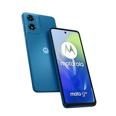 Motorola moto g04 (Display 6.56" HD+ 90 Hz, 16MP, 5000 mAh ricarica 15W, 4/64GB, Dual SIM, IP52, Android 14, Cover Inclusa), Satin Blue
