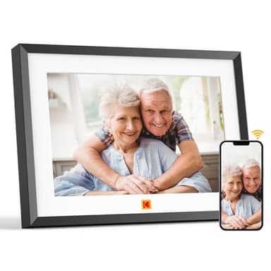 KODAK WiFi Cornice Digitale 10 Pollici, Cornice Foto Digitale con HD IPS Touch Screen, 32 GB di Memoria, Auto-Rotazione, Smart Elettronica Portafoto Digitale Condivisione di Foto/Video/Musica via APP