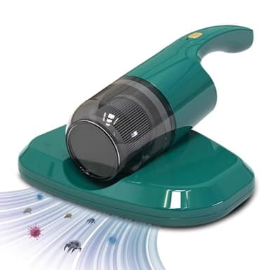 Kamanan Aspirapolvere portatile senza fili, con luce UV, per materassi e acari della polvere, doppio colpo, adatto per materassi, divani, tappeti