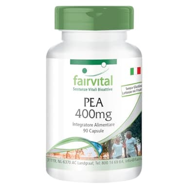 Fairvital | PEA 400 mg - 90 capsule - Palmitoiletanolamide - Per 3 mesi - Qualità testata e dosaggio sicuro - 100% vegan - Made in Germany