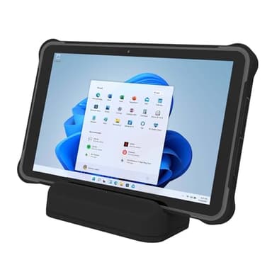 RUGPDA 10.1 pollici Windows 11 Pro Rugged Tablet, industriale Tablet PC con scanner 1D/2D e docking station (RAM/ROM 8GB+256GB)