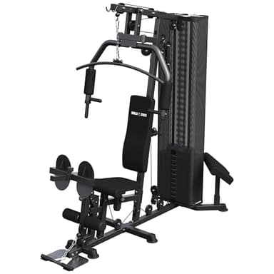 GORILLA SPORTS® Palestra Multifunzione - Completa, 218x204x106 cm, Max 150 kg, Regolabile - Panca Multifunzione Palestra Casa, Home Gym, Lat Machine, Stazione Fitness, Macchinari Multipower