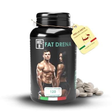 FAT DRENA | Supporta il Metabolismo | Drenante Forte | Aiuta Senso Sazietà | Contro Inestetismi Cellulite | Gymnema e Guaranà |120 compresse