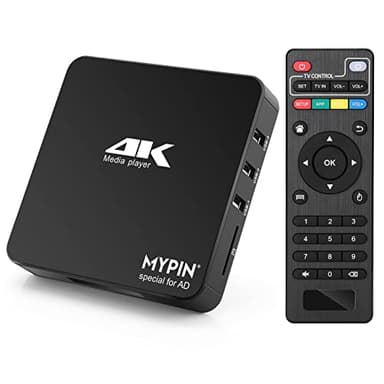 Lettore Multimediale 4K, MYPIN HD Media Player HDMI Supporta HDD da 8TB/Unità USB 256G/Scheda SD con Uscita HDMI/AV per HDTV/PPT MKV AVI MP4 H.265