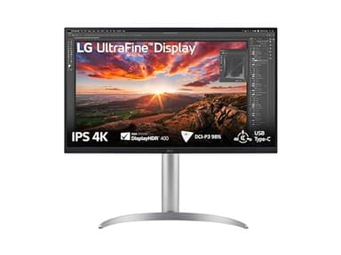 LG 27UQ850V Monitor 27" UltraHD 4K LED IPS HDR 400, 3840x2160, AMD FreeSync 60Hz, Audio Stereo 10W, HDMI 2.0 (HDCP 2.3), Display Port 1.4, USB-C (90W), USB 3.0, AUX, Stand Pivot, Flicker Safe, Bianco