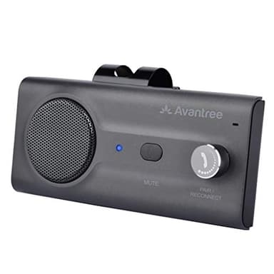 Avantree CK11 NUOVO Kit Vivavoce Bluetooth per Auto, si Collega a Siri e a Assistant, Auto Accensione, con altoparlante potente da 3W, Connettività Dual Link con Clip per Aletta parasole