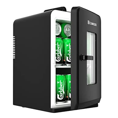 Cumeod Mini Frigo da 15 Litri/21 Lattine, Frigorifero Piccolo con Funzione di Raffreddamento e Riscaldamento, 220V AC/12V DC per Casa, Ufficio e Viaggio, Cosmetici, Bevande, Cibo, Mode Max et ÉCO