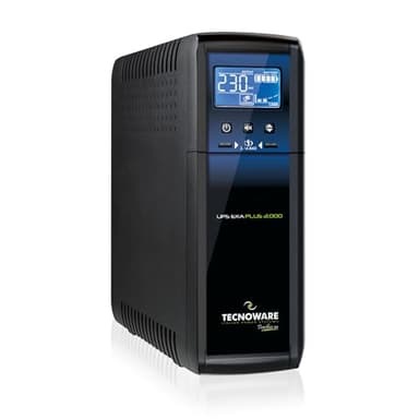 Tecnoware Power Systems - UPS EXA PLUS 2000VA, Protezione Blackout per PC, MAC e Console Gaming, Silenzioso, AVR, USB, Autonomia 20min PC Gaming-50min Console Gaming, Single, Pronto all'uso