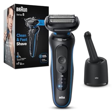 Braun Series 5 52-B7000cc Afeitador Eléctrica con Centro de Limpieza SmartCare Negra/Azul