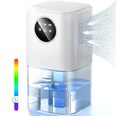 Deumidificatore Case 1,8L, Deumidificatore Anti-Muffa 22,5W Ultra Silenzioso (≤32dB) con Timer e LED Touch - Per Igienizzare Guardaroba, Bagno (530ml/giorno)