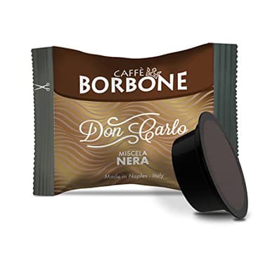 CAFFÈ BORBONE Don Carlo, Miscela Nera - 50 Capsule - Compatibili con le Macchine ad uso domestico Lavazza A Modo Mio