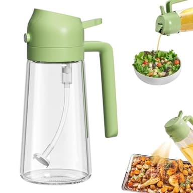 Spruzzino Olio per Friggitrice Aria 2 in 1, Spruzzatore Olio per Friggitrice ad Aria 470ml, bottiglia d'olio e spruzzatore, Nebulizzatore Olio, Spray per Olio da Cucina, Vaporizzatore Olio Cucinare