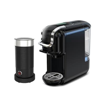 ASMEIR Caffettiera Multicapsule, Caffettiera Caldo/Freddo, Latte, caffè Macinato Cialde ESE, Caffetteria, 19 Bar, 5 in 1 (Color : H2B M1A BK, Size : China_UK)